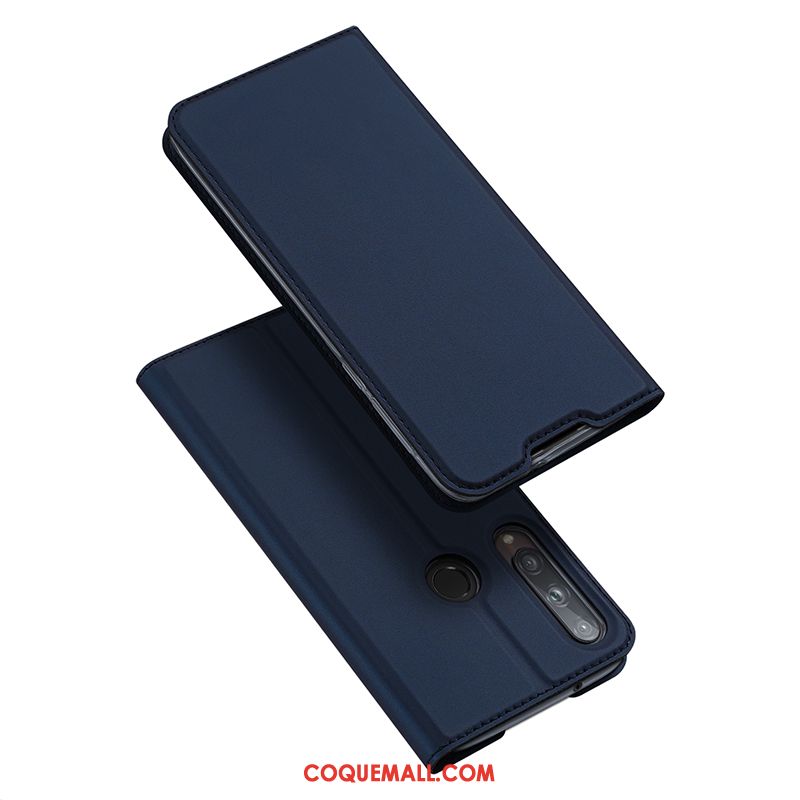 Étui Huawei P40 Lite E En Cuir Très Mince Bleu Marin, Coque Huawei P40 Lite E Téléphone Portable Magnétisme