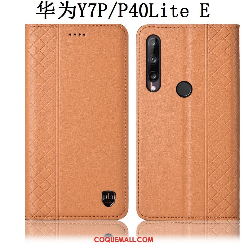 Étui Huawei P40 Lite E Incassable Téléphone Portable Tout Compris, Coque Huawei P40 Lite E En Cuir Jaune