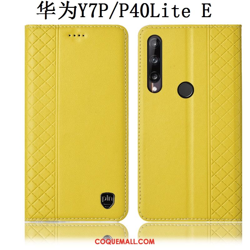 Étui Huawei P40 Lite E Incassable Téléphone Portable Tout Compris, Coque Huawei P40 Lite E En Cuir Jaune