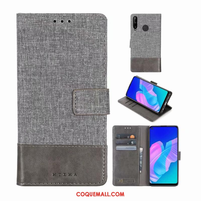 Étui Huawei P40 Lite E Téléphone Portable Portefeuille Casual, Coque Huawei P40 Lite E Noir En Cuir