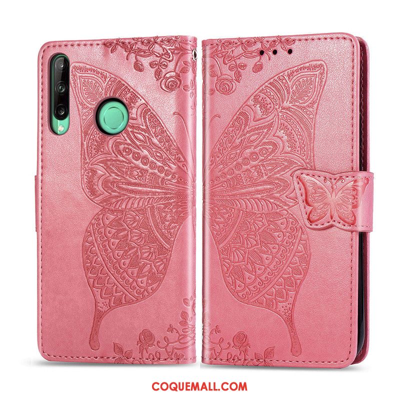 Étui Huawei P40 Lite E Téléphone Portable Protection Clamshell, Coque Huawei P40 Lite E En Cuir Rose