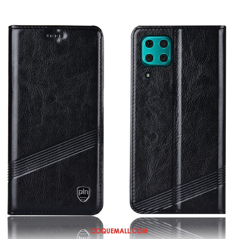 Étui Huawei P40 Lite En Cuir Rouge Incassable, Coque Huawei P40 Lite Protection Téléphone Portable