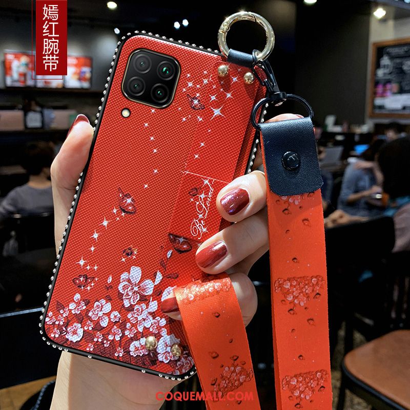Étui Huawei P40 Lite Incassable Rouge Fluide Doux, Coque Huawei P40 Lite Protection Silicone
