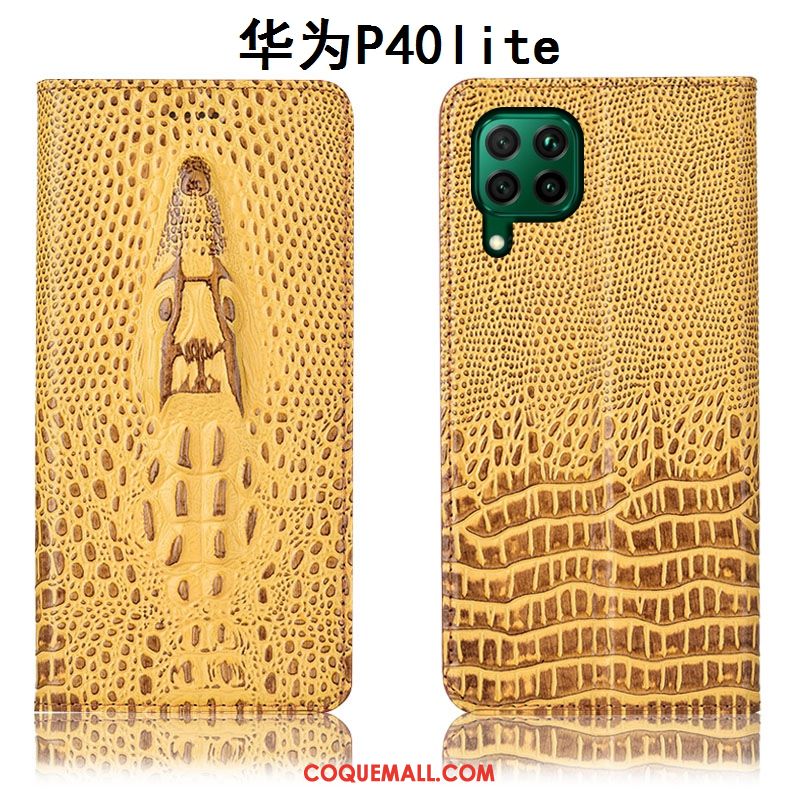 Étui Huawei P40 Lite Jaune Téléphone Portable Tout Compris, Coque Huawei P40 Lite Protection En Cuir