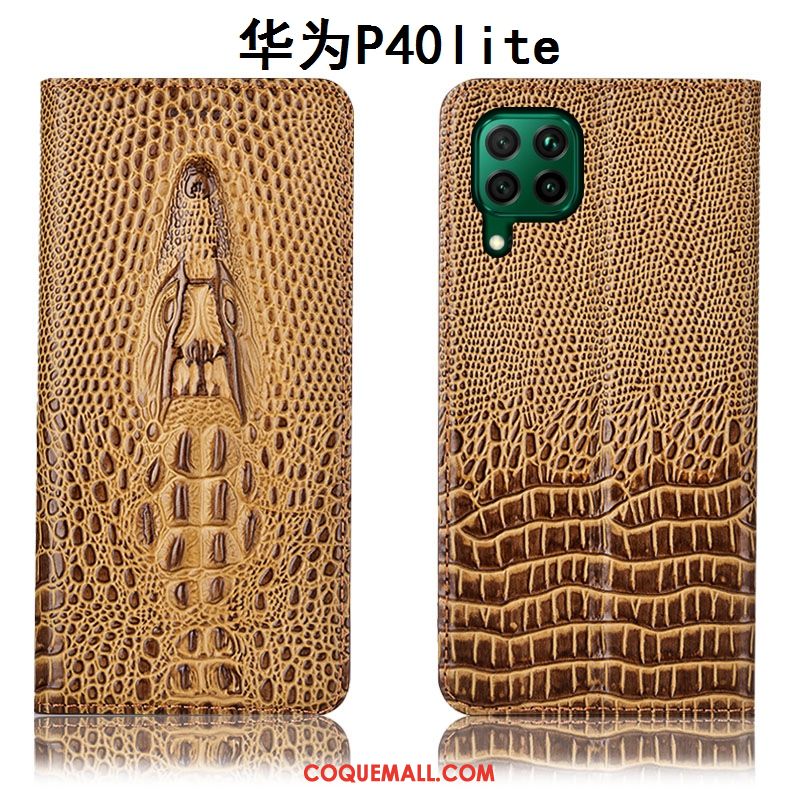 Étui Huawei P40 Lite Jaune Téléphone Portable Tout Compris, Coque Huawei P40 Lite Protection En Cuir