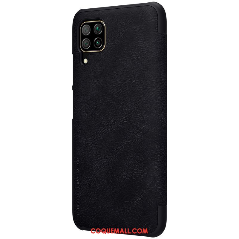 Étui Huawei P40 Lite Noir En Cuir Protection, Coque Huawei P40 Lite Téléphone Portable