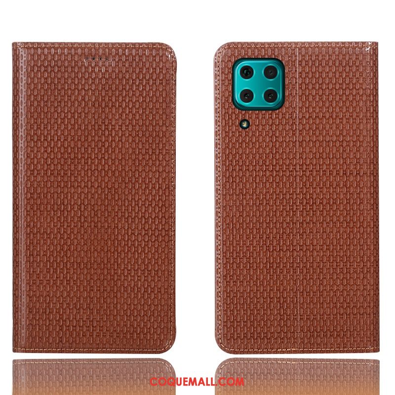 Étui Huawei P40 Lite Protection Modèle Fleurie Noir, Coque Huawei P40 Lite Téléphone Portable En Cuir