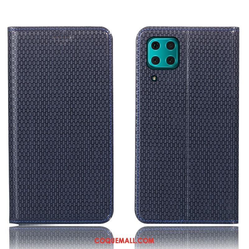 Étui Huawei P40 Lite Protection Modèle Fleurie Noir, Coque Huawei P40 Lite Téléphone Portable En Cuir