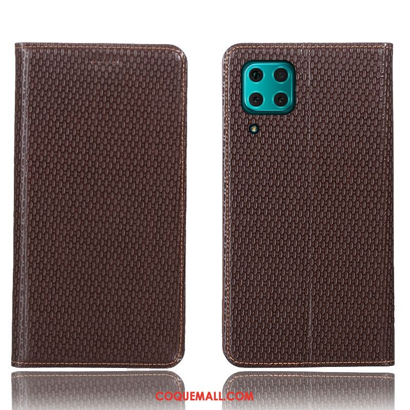 Étui Huawei P40 Lite Protection Modèle Fleurie Noir, Coque Huawei P40 Lite Téléphone Portable En Cuir