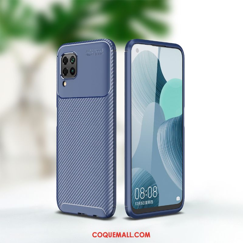 Étui Huawei P40 Lite Protection Téléphone Portable Fluide Doux, Coque Huawei P40 Lite Noir Silicone