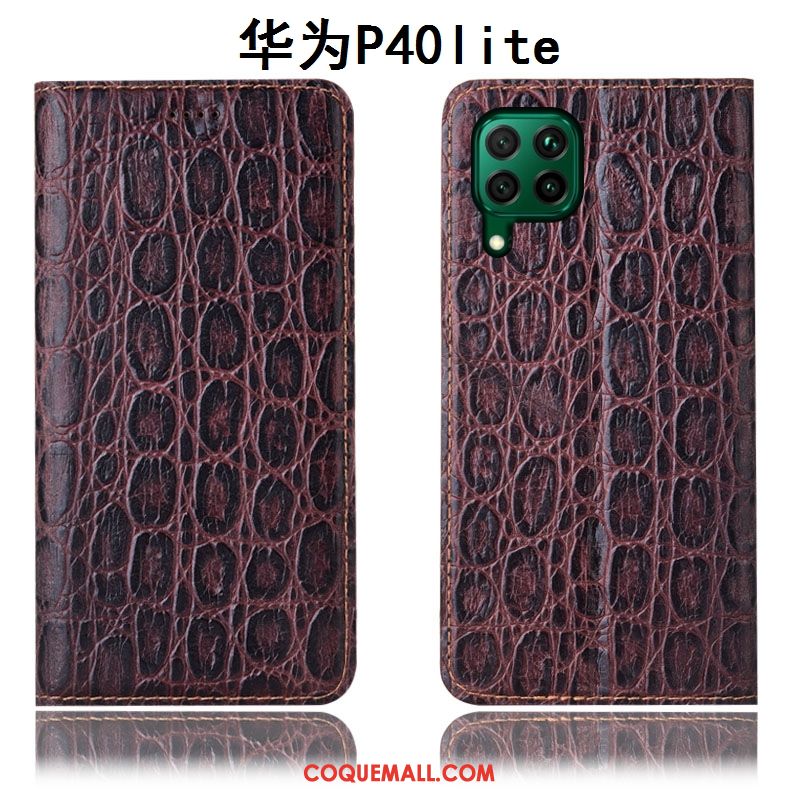 Étui Huawei P40 Lite Rouge Protection Téléphone Portable, Coque Huawei P40 Lite Tout Compris En Cuir