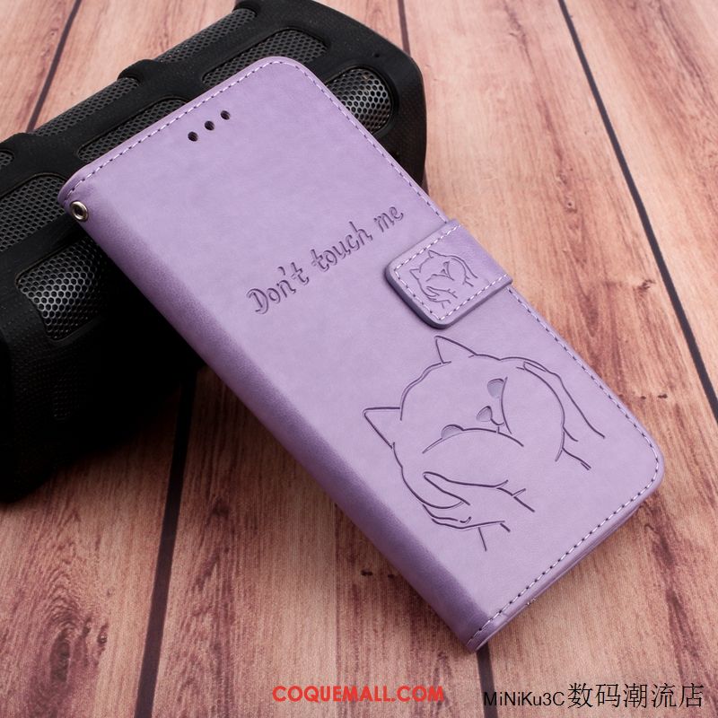 Étui Huawei P40 Lite Violet Téléphone Portable Chat, Coque Huawei P40 Lite Tout Compris En Cuir