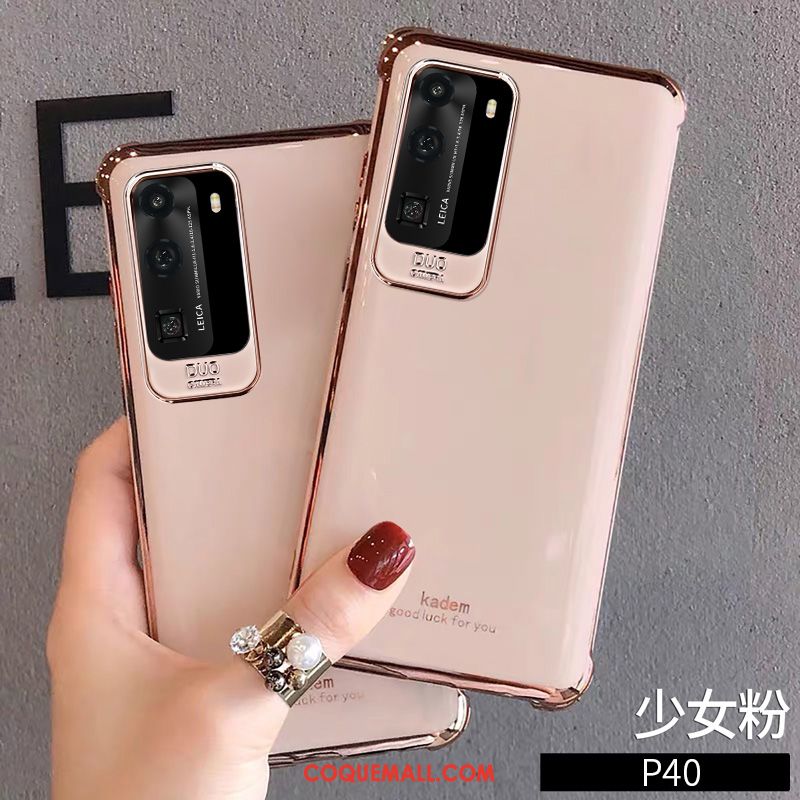 Étui Huawei P40 Net Rouge Personnalité Ballon, Coque Huawei P40 Fluide Doux Créatif