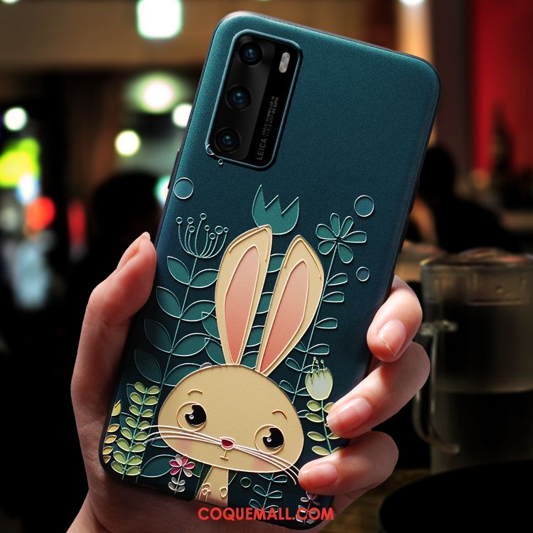 Étui Huawei P40 Personnalité Dessin Animé Très Mince, Coque Huawei P40 Vent Délavé En Daim