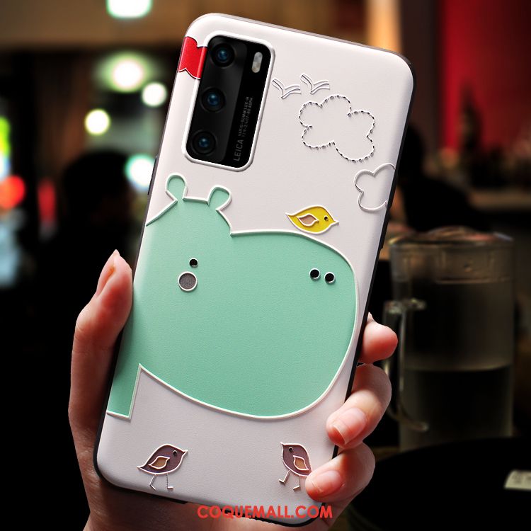 Étui Huawei P40 Personnalité Dessin Animé Très Mince, Coque Huawei P40 Vent Délavé En Daim