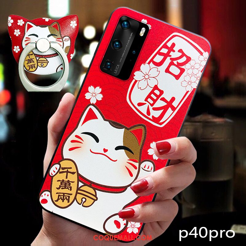 Étui Huawei P40 Pro Anneau Boucle Créatif, Coque Huawei P40 Pro Amoureux Nouveau