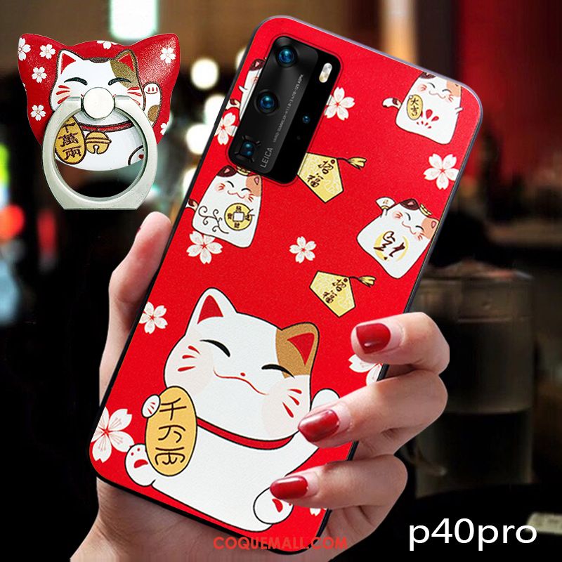 Étui Huawei P40 Pro Anneau Boucle Créatif, Coque Huawei P40 Pro Amoureux Nouveau