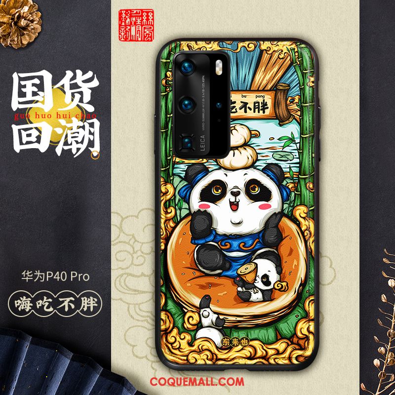 Étui Huawei P40 Pro Multicolore Modèle Fleurie Téléphone Portable, Coque Huawei P40 Pro Style Chinois Personnalité