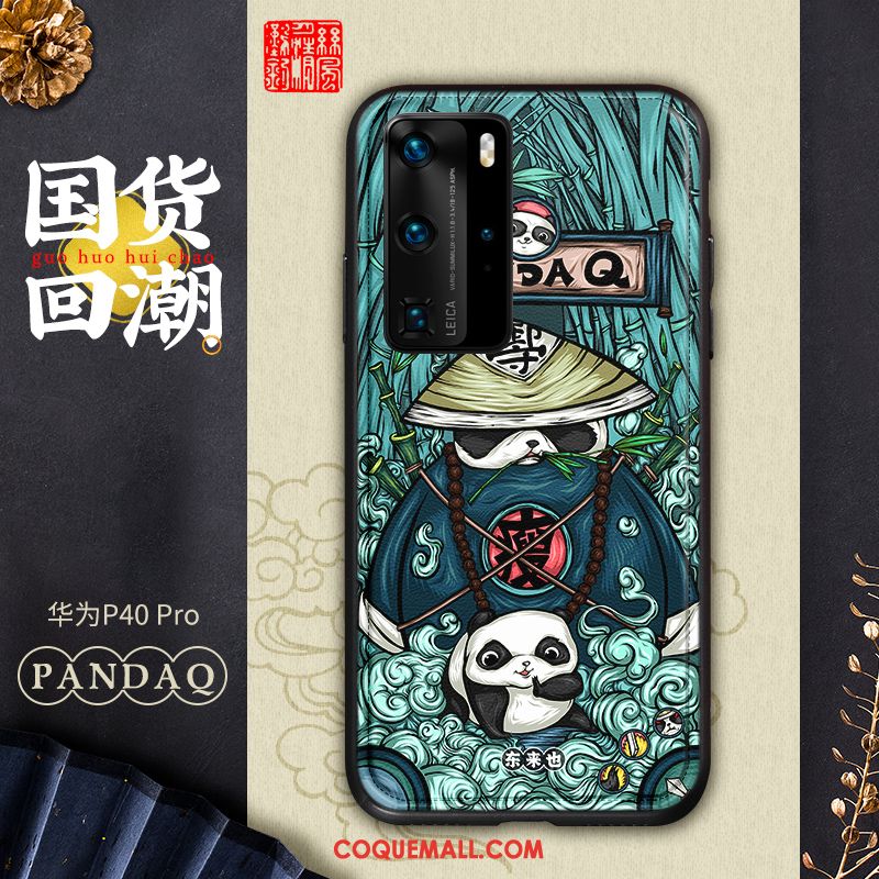 Étui Huawei P40 Pro Multicolore Modèle Fleurie Téléphone Portable, Coque Huawei P40 Pro Style Chinois Personnalité