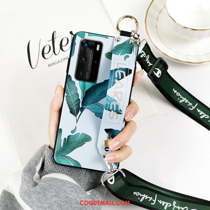 Étui Huawei P40 Pro Net Rouge Art Frais, Coque Huawei P40 Pro Tout Compris Feuille