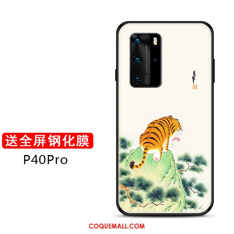 Étui Huawei P40 Pro Net Rouge Personnalité Fluide Doux, Coque Huawei P40 Pro Téléphone Portable Personnalisé