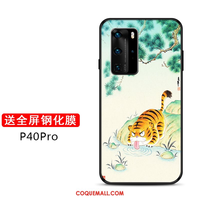 Étui Huawei P40 Pro Net Rouge Personnalité Fluide Doux, Coque Huawei P40 Pro Téléphone Portable Personnalisé