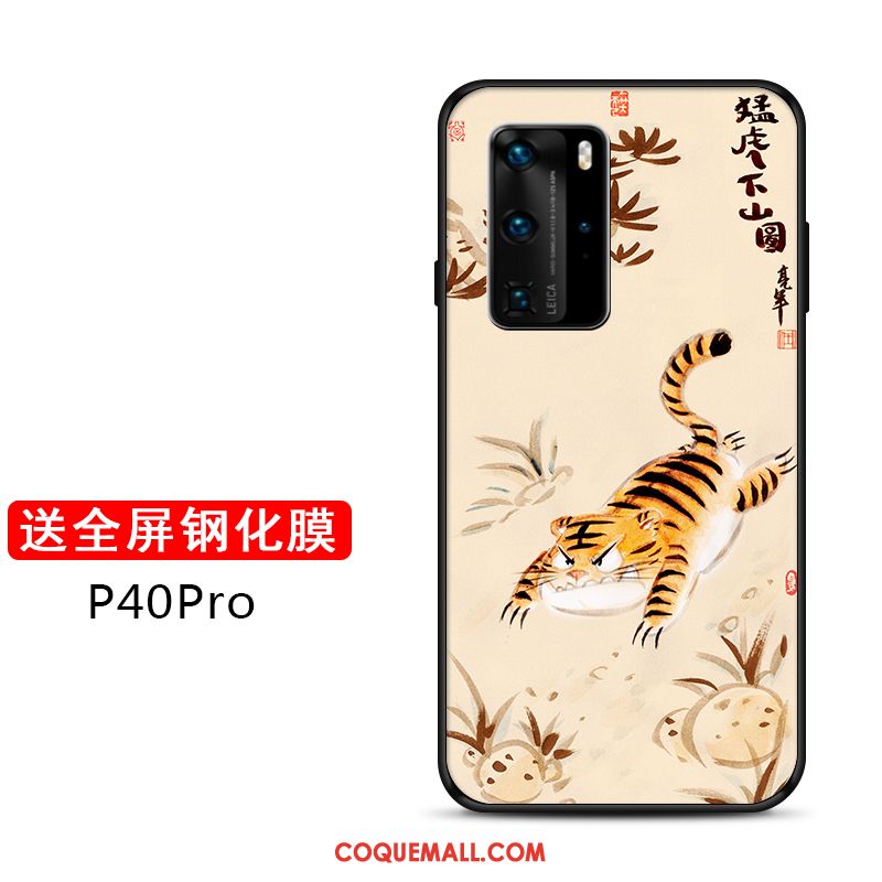 Étui Huawei P40 Pro Net Rouge Personnalité Fluide Doux, Coque Huawei P40 Pro Téléphone Portable Personnalisé