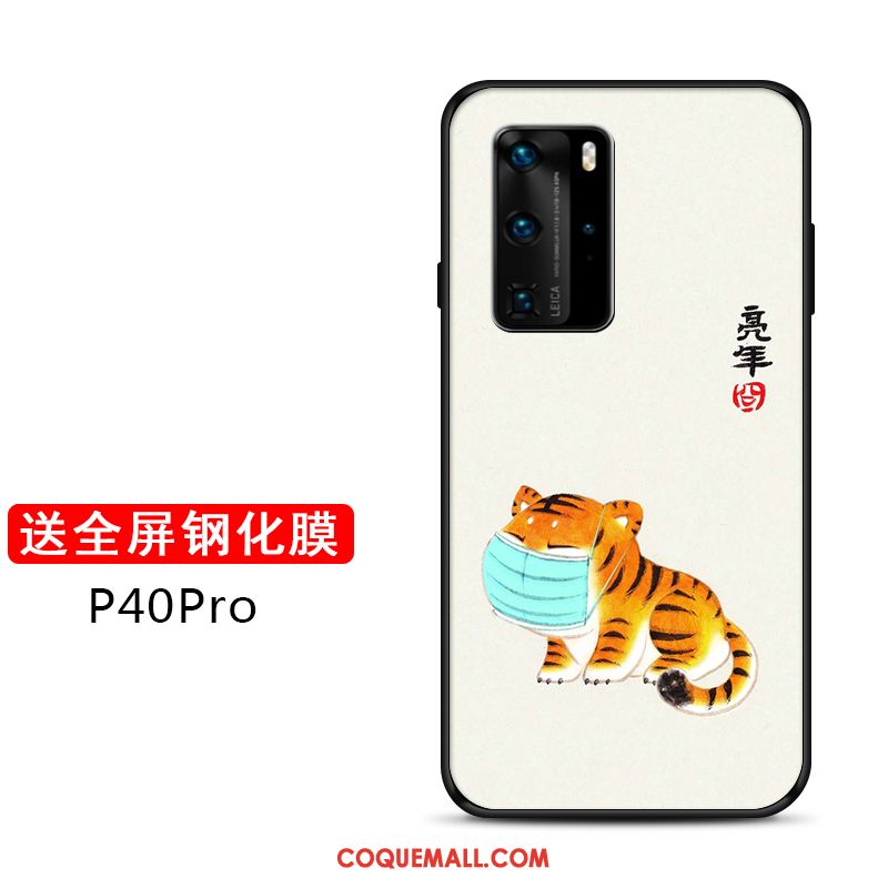 Étui Huawei P40 Pro Net Rouge Personnalité Fluide Doux, Coque Huawei P40 Pro Téléphone Portable Personnalisé