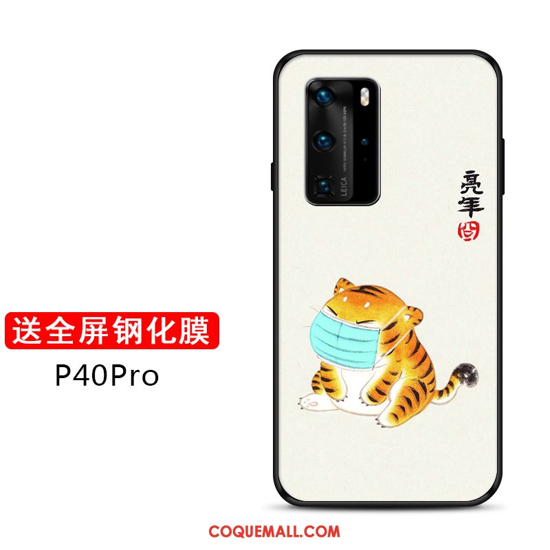 Étui Huawei P40 Pro Net Rouge Personnalité Fluide Doux, Coque Huawei P40 Pro Téléphone Portable Personnalisé