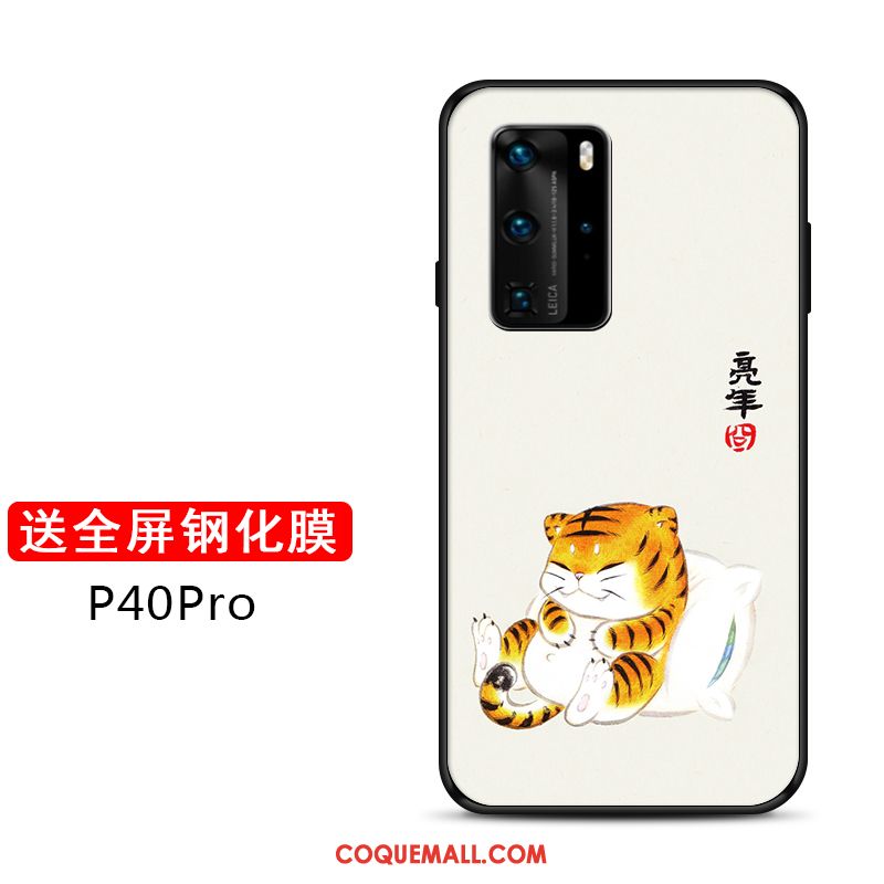 Étui Huawei P40 Pro Net Rouge Personnalité Fluide Doux, Coque Huawei P40 Pro Téléphone Portable Personnalisé