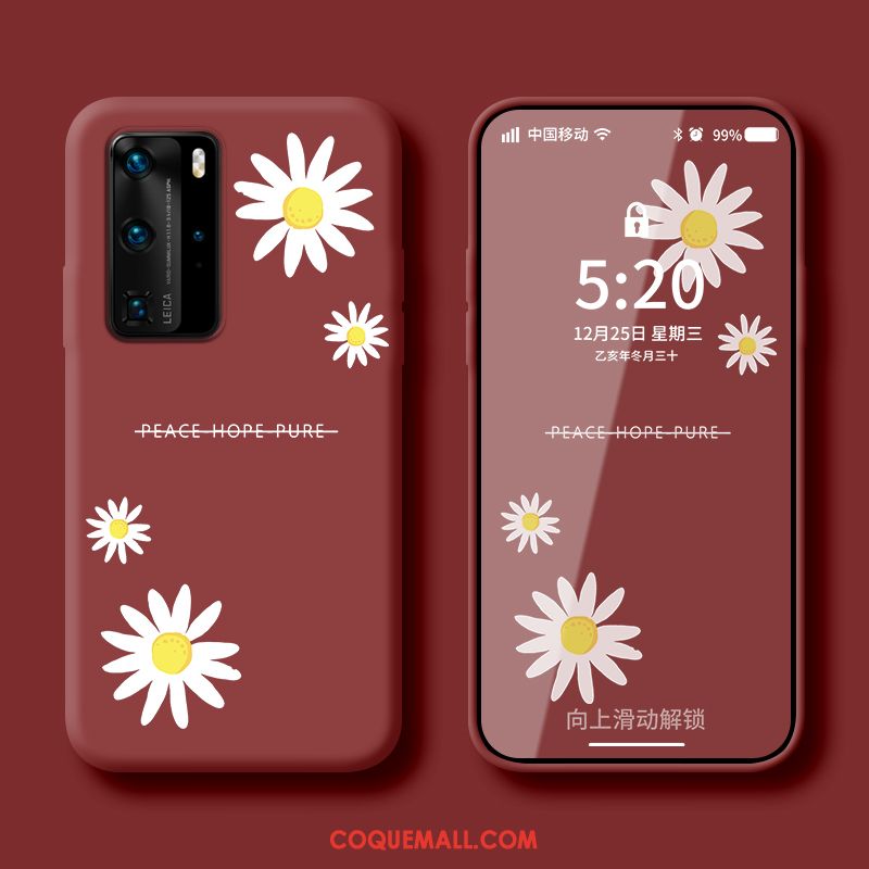 Étui Huawei P40 Pro Petit Téléphone Portable Personnalité, Coque Huawei P40 Pro Vent Fluide Doux