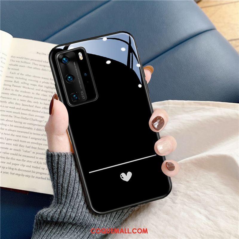 Étui Huawei P40 Pro Protection Vent Très Mince, Coque Huawei P40 Pro Amoureux Simple