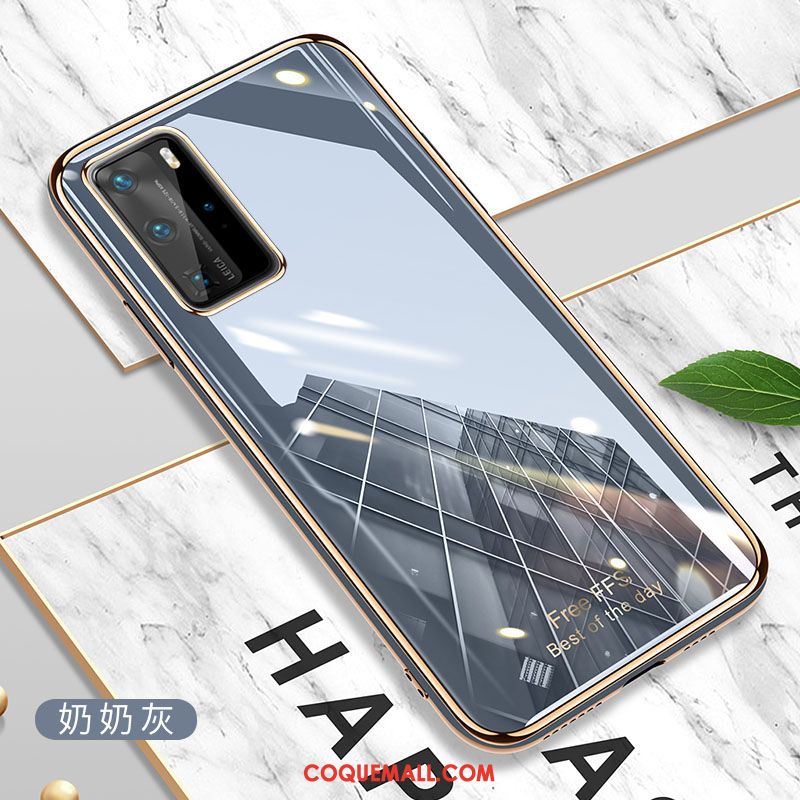 Étui Huawei P40 Pro Simple Tout Compris Vert, Coque Huawei P40 Pro Nouveau Téléphone Portable