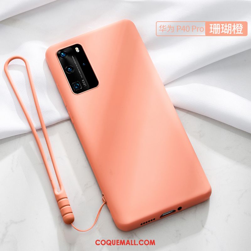 Étui Huawei P40 Pro Très Mince Personnalité Net Rouge, Coque Huawei P40 Pro Incassable Fluide Doux