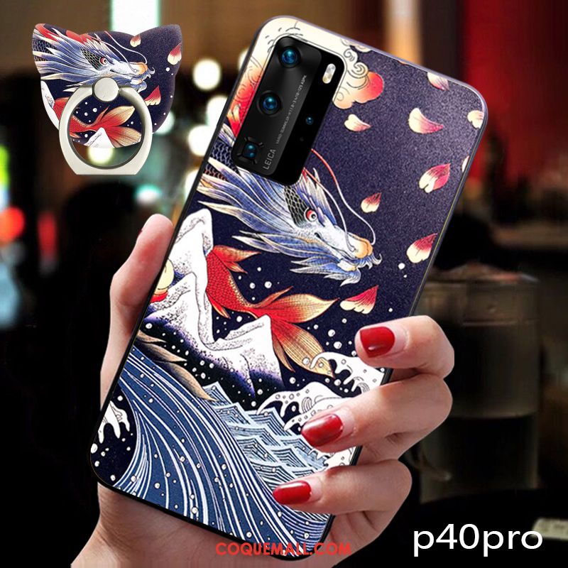 Étui Huawei P40 Pro Vent Incassable Marque De Tendance, Coque Huawei P40 Pro Téléphone Portable Fluide Doux