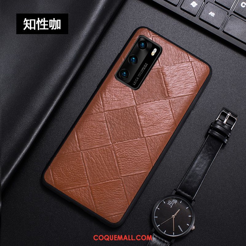 Étui Huawei P40 Protection Nouveau Marque De Tendance, Coque Huawei P40 Téléphone Portable Tout Compris Braun