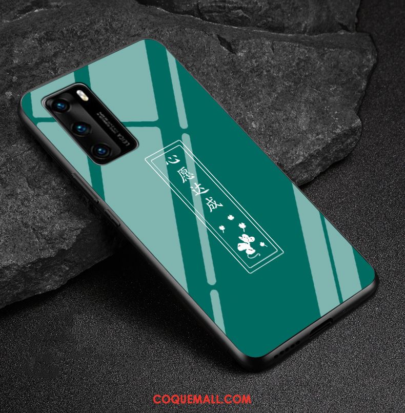 Étui Huawei P40 Tout Compris Verre Rouge, Coque Huawei P40 Mode Art