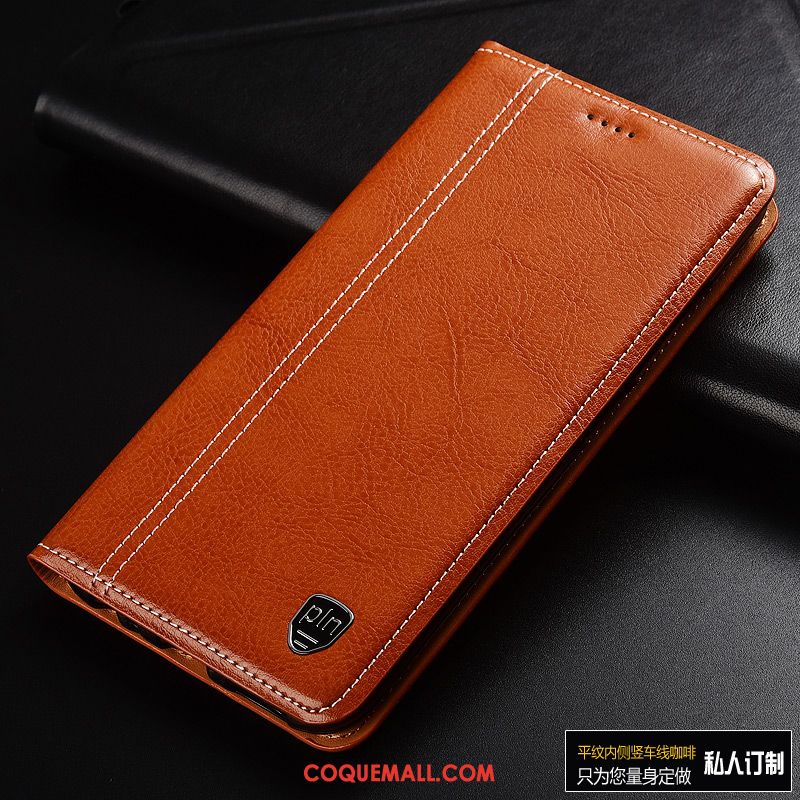 Étui Huawei P40 Téléphone Portable Cuir Véritable Bovins, Coque Huawei P40 Luxe En Cuir Braun