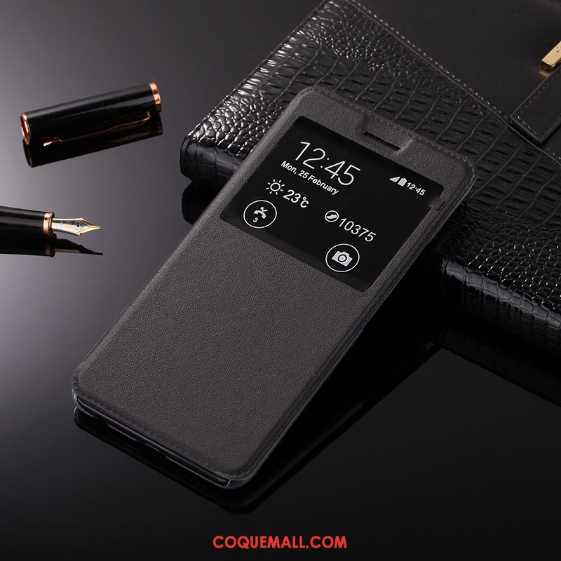 Étui Huawei P8 Clamshell Blanc Protection, Coque Huawei P8 Haute Téléphone Portable