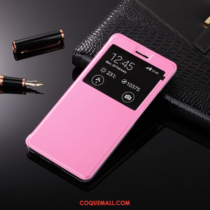 Étui Huawei P8 Clamshell Blanc Protection, Coque Huawei P8 Haute Téléphone Portable