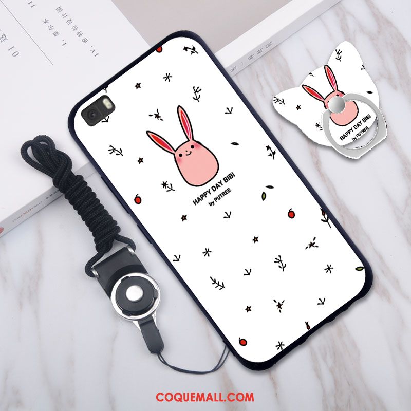 Étui Huawei P8 Dessin Animé Frais Incassable, Coque Huawei P8 Téléphone Portable Blanc