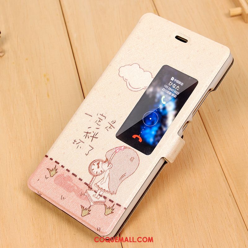 Étui Huawei P8 Dessin Animé Peinture Téléphone Portable, Coque Huawei P8 Protection Haute Beige
