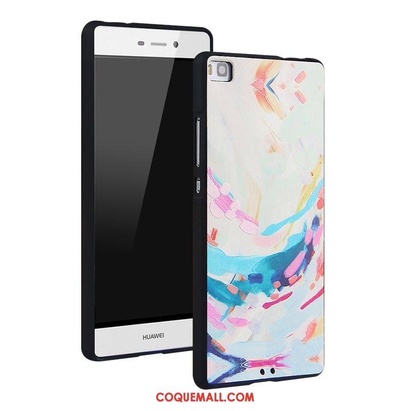 Étui Huawei P8 Fluide Doux Haute Gaufrage, Coque Huawei P8 Silicone Téléphone Portable