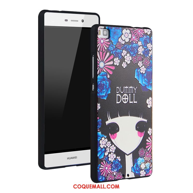 Étui Huawei P8 Fluide Doux Haute Gaufrage, Coque Huawei P8 Silicone Téléphone Portable