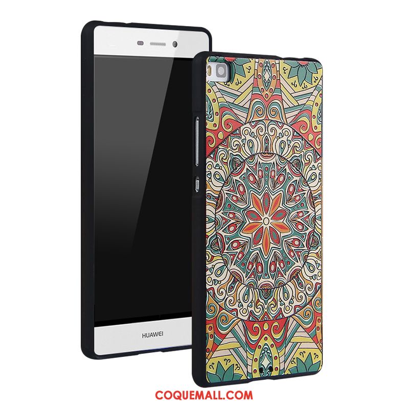 Étui Huawei P8 Fluide Doux Haute Gaufrage, Coque Huawei P8 Silicone Téléphone Portable