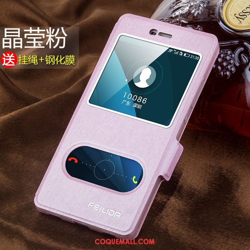 Étui Huawei P8 Haute Clamshell Téléphone Portable, Coque Huawei P8 Bleu Silicone