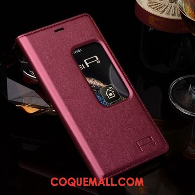 Étui Huawei P8 Haute Rouge Dormance, Coque Huawei P8 Téléphone Portable Étui En Cuir