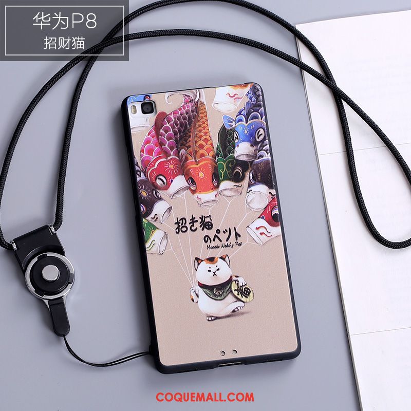 Étui Huawei P8 Haute Silicone Blanc, Coque Huawei P8 Téléphone Portable Protection