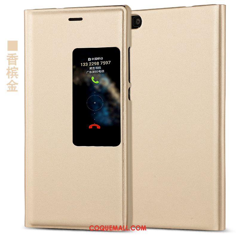 Étui Huawei P8 Incassable Jeunesse Or, Coque Huawei P8 Étui En Cuir Téléphone Portable