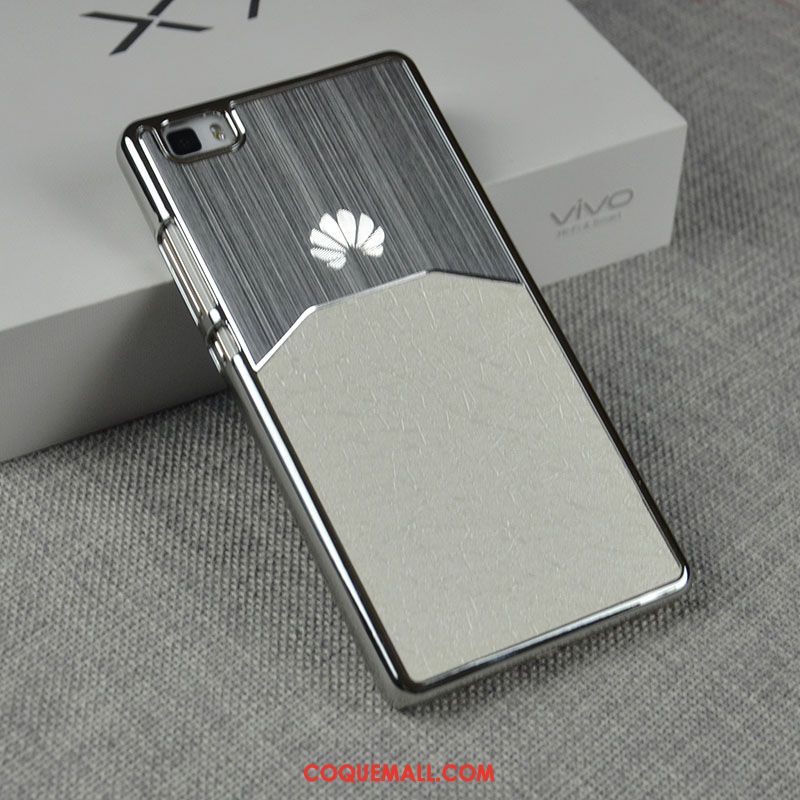 Étui Huawei P8 Jeunesse Métal Téléphone Portable, Coque Huawei P8 Difficile Argent